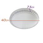 Plafon Led Acrílico Sagitta Sobrepor Redondo 24w Branco Quent