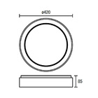 Plafon Led Blumenau Àurea De Sobrepor 24w Bivolt Branco / Dou