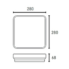Plafon Led Blumenau Round De Sobrepor 18w Bivolt Preto