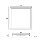Plafon Led Blumenau Square De Sobrepor 15w Bivolt Preto 2700k