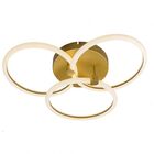 Plafon LED Dourado Aço Space Orbital Triple 48W LLUM Bronzearte