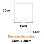 Plafon Led Embutir 24w Quadrado Branco Luz Neutra 4000k