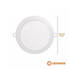 Plafon Led Embutir Insert Redondo 18w 6500k Luz Fria Osram