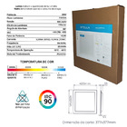 Plafon Led Embutir Quadrado 30w 3000k 2300lm 40cm-stella