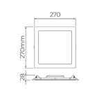 Plafon Led Embutir Quadrado Eco 24w 4000k 1900lm-stella