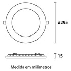 Plafon Led Embutir Redondo 24w 80364104 Blumenau Branco