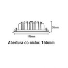 Plafon Led Embutir Redondo 25w 4000k Downlight Max Taschibra