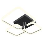 Plafon LED Preto Aço Space Square Triplo LLUM Bronzearte