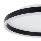 Plafon LED Preto Metal 40cm 30W Luz Amarela Vega Gmh