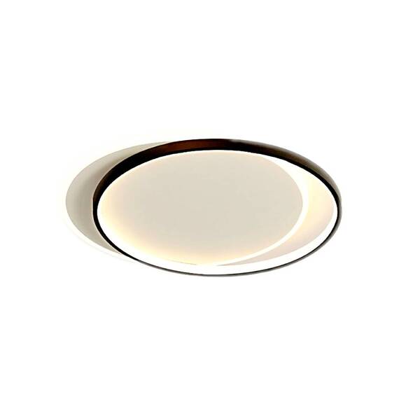 Plafon LED Preto Metal 47cm 50W Luz Amarela Sirius Gmh