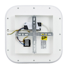 Plafon LED Quadrado Branco 30cm Plástico e Aço Slin Hevvy