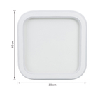 Plafon LED Quadrado Branco 30cm Plástico e Aço Slin Hevvy