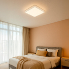 Plafon LED Quadrado Branco 34cm Plástico e Aço Fiann Hevvy