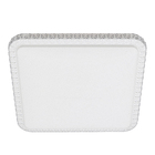 Plafon LED Quadrado Branco 44cm Plástico e Aço Fiann Hevvy