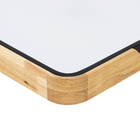Plafon LED Quadrado Preto 40cm Madeira Wood Hevvy