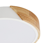 Plafon LED Redondo Branco 23cm Madeira Inspiration Hevvy