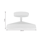 Plafon LED Redondo Branco 23cm Plástico e Aço Ret Hevvy