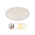 Plafon LED Redondo Branco 39cm Plástico e Aço Fiann Hevvy