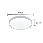 Plafon LED Redondo Branco 41cm Plástico e Aço Montana Hevvy