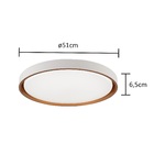Plafon LED Redondo Branco e Dourado 51cm Plástico e Aço Montana Hevvy