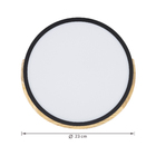 Plafon LED Redondo Preto 23cm Madeira Inspiration Hevvy