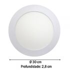 Plafon Led Redondo Sobrepor 24w 6000k Bivolt Demi