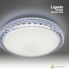 Plafon Led Sagitta Redondo Efeito Cristal 12w Branco Frio
