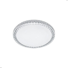 Plafon Led Sagitta Redondo Efeito Cristal 12w Branco Frio