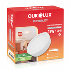 PLAFON LED SOBREPOR 18W BIV 6400K REDOND