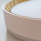 Plafon Led Sobrepor Chamfer Madeira 40cm 24w 3000k Bella St29