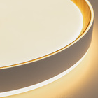 Plafon Led Sobrepor Chamfer Madeira 50cm 40w 3000k Bella St29