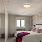 Plafon Led Sobrepor Chamfer Madeira 50cm 40w 3000k Bella St29