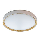 Plafon Led Sobrepor Chamfer Madeira 50cm 40w 3000k Bella St29