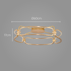 Plafon Lumina Led 45w French Gold 60cm Bb016lg Bella St2131