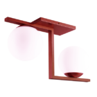 Plafon Luminária Assimétrico Cobre 2 Globos Bolas Esferas De