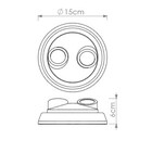 Plafon Luminária Branco Bocal Duplo Porcelana 100w