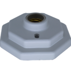 Plafon Luminária Branco Octagonal Bocal Porcelana