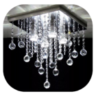 Plafon Luminária De Cristal Acrílico Alto Brilho Kiara Al38 B