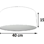 Plafon Luminária Donna Com Cúpula 40 Várias Cores - Bege