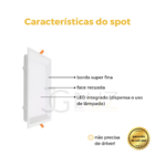 Plafon Luminaria Painel Quadrado De Led 24w 30cm Bco Ou Pto -