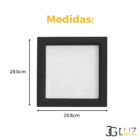 Plafon Luminaria Painel Quadrado De Led 24w 30cm Bco Ou Pto -