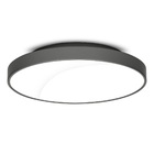 Plafon Luminária Sobrepor Redondo Moderno Preto 7653