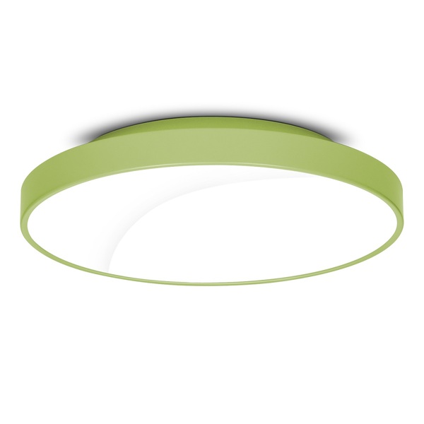 Plafon Luminária Sobrepor Redondo Moderno Verde 7653