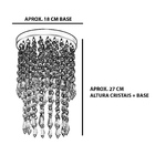 Plafon Lustre De Cristal Acrilico Spark Redondo Preto