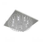 Plafon Lustre De Cristal Legitimo Quadrado 50cm
