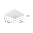 Plafon Luz Indireta Quadrado Linha Drones 33,5cm Para 4 Lâmpa