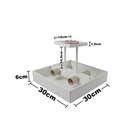 Plafon Luz Indireta Sobrepor 30x30cm C/ 4 Lâmpadas E27 Branco