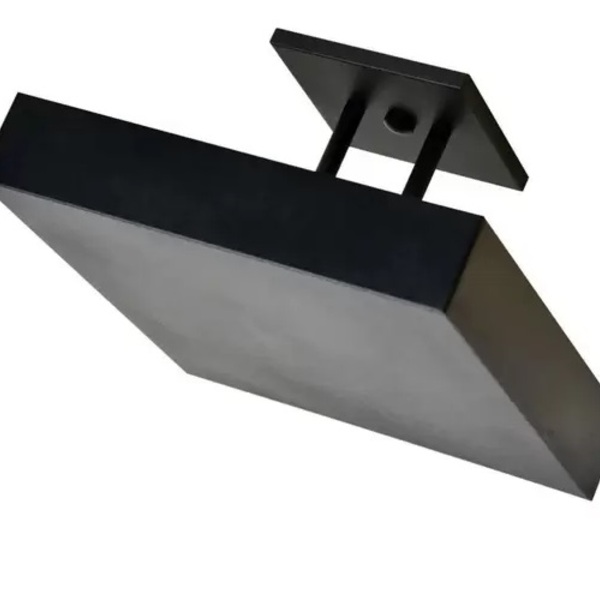 Plafon Luz Indireta Sobrepor 30x30cm C/ 4 Lâmpadas E27 Preto