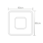 Plafon Madeira Arredondado Anel 60cm - 8 Luzes Marfim