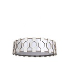 Plafon Madeira Diamante Redondo 30cm Branco